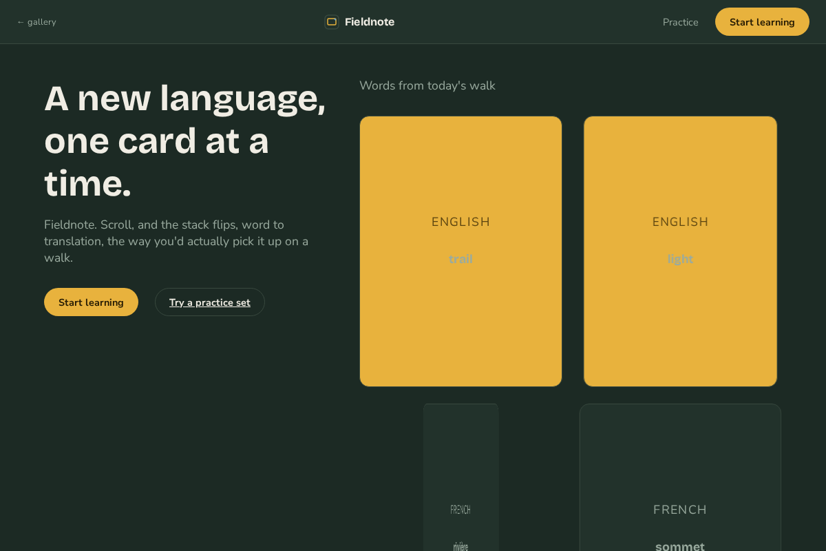 Fieldnote preview